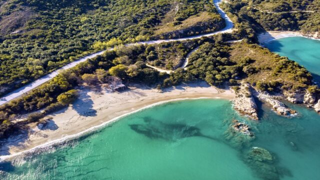 Halkidiki Grčka slika sa dronom,kvalitetno mjesto za odmor